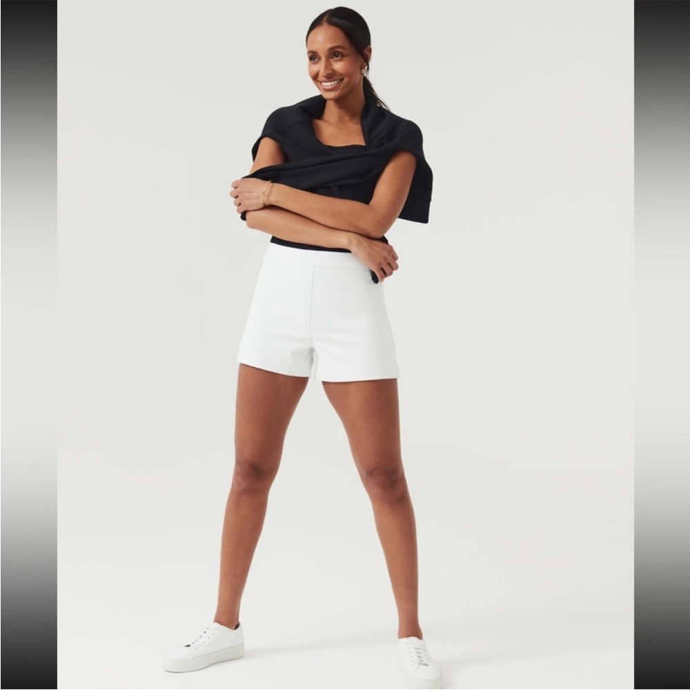 white spanx shorts